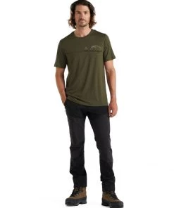 Vamosoutdoors Shirts M's Tech Lite II SS Tee- Single Line Camp Loden