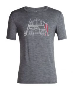 Vamosoutdoors Shirts M's Tech Lite II SS Tee- Surfspot Camper- Gritstone Heather