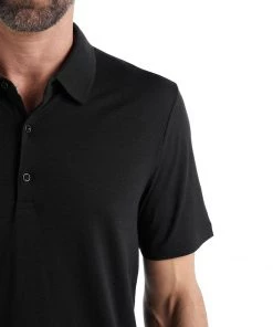 Vamosoutdoors M's Tech Lite II Short Sleeve Polo- Black
