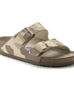Vamosoutdoors Birkenstock Arizona Soft Foot Bed Birko-Flor Camo Gray Taupe