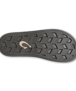 Olukai M's Ulele Sandals - Dark Shadow / Black