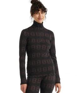 Smartwool W's Merino 250 Vertex LS Half Zip Thermal Top - Black Mink