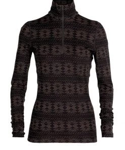 Smartwool W's Merino 250 Vertex LS Half Zip Thermal Top - Black Mink