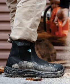 Blundstone Work & Safety 168 - Black Rubber Toe Cap Footwear