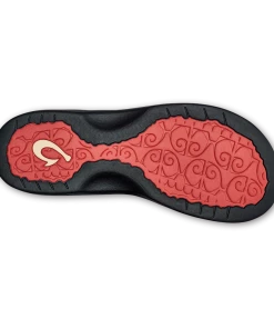 Olukai Footwear W's Ohana Sandals- Hot Coral/Black