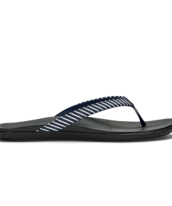 Olukai W's Ho'opio Sandals - Trench Blue / Stripe