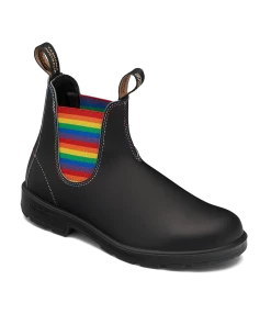 Blundstone Original 2105 - Black With Rainbow Elastic & Contrast Stitching