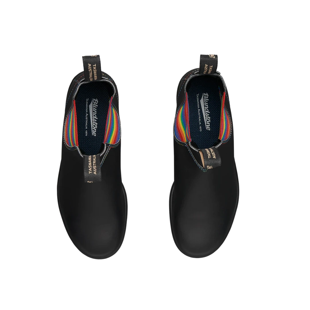 Blundstone Original 2105 - Black With Rainbow Elastic & Contrast Stitching