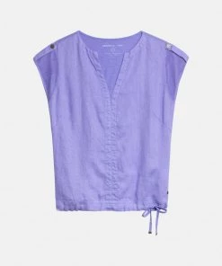 Sandwich Linen Blouse - Jacaranda