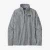 Patagonia WOMENS W's Better Sweater 1/4 Zip - Frozen Jaquard Salt Grey