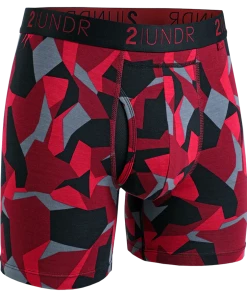 2 UNDR Base Layers Swing Shift Boxer Brief - Fire Camo