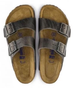 Birkenstock Arizona Oiled Soft Footbed Leather Iron