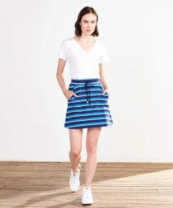 Hatley W's Christine Skirt - Deep Water Stripes