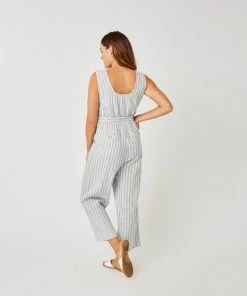 Vamosoutdoors W's Bonfire Jumpsuit- Navy Byron Stripe