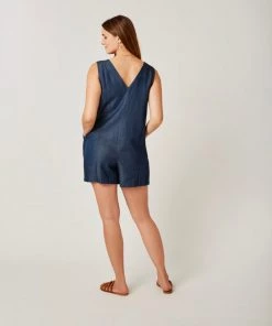 Vamosoutdoors W's Giselle Romper- Dark Chambray WOMENS