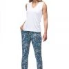 Indyeva LASTIK Pants - Botanical Deep Sea Print WOMENS