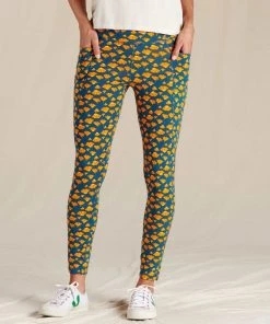 Toad&Co WOMENS W's Terrane 7/8 Tight- High Dive Poppy Print