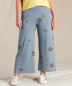 Toad&Co W's Chaka Wide Leg Pant- North Shore Gerbera WOMENS