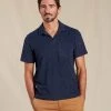 Toad&Co M's Eventide Terry SS Polo- True Navy