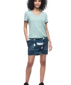 Indyeva ULENDO III Skort - Prussian Topo Print Blue