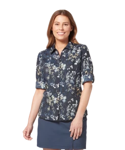 Royal Robbins W's Expedition 3/4 Sleeve - Navy Zephyr Pt