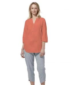 Royal Robbins WOMENS Oasis Tunic II 3/4 Sleeve - Light Coral
