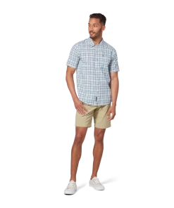 Royal Robbins M's Redwood Plaid S/S - Collins Blue