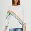 Vamosoutdoors WOMENS W's Rainbow Sweater - White