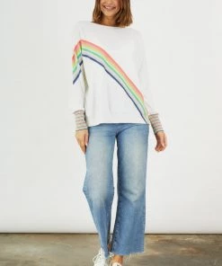 Vamosoutdoors WOMENS W's Rainbow Sweater - White