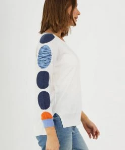 Zaket & Plover W's Spot Sleeve Sweater - White