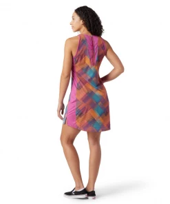 Smartwool W's Merino Sport Tank Dress - Festive Fuchsia Plaid WOMENS