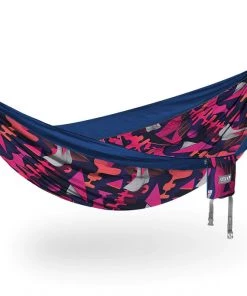 ENO Hammocks Double Nest Patterned Hammocks- Synthwave/Sapphire ACCESSORIES