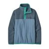 Vamosoutdoors WOMENS W's Micro D® Snap-T® Fleece Pullover- Blue/Grey/Teal